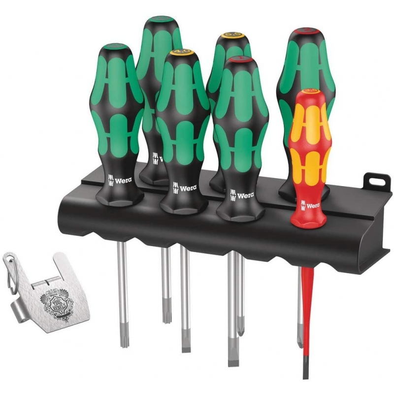 WERA Kraftform 7-delig Heavy Metal 1 met opener/sleutelhanger