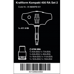 WERA Kraftform Kompakt 400 RA Set 2 T-Grip 05023470001 4013288222862 WERA Kraftform Kompakt 400 RA Set 2 T-Grip 05023470001 4013288222862