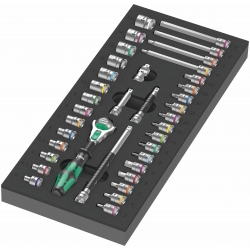 WERA 9720 Inlay Zyklop ratel 1/4" Set 105150110001  4013288225306