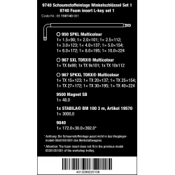 WERA 9740 Inlay inbus en torx stift Set 1 05150140001 4013288225108 WERA 9740 Inlay inbus en torx stift Set 1 05150140001 4013288225108