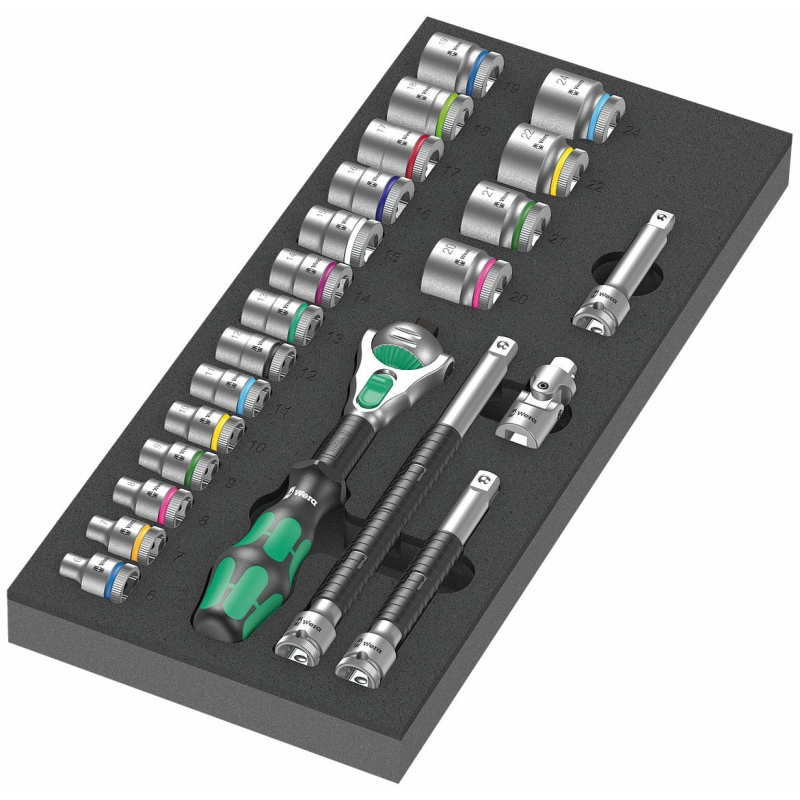 WERA 9720 Inlay Zyklop ratel 3/8" Set 105150111001  4013288225306