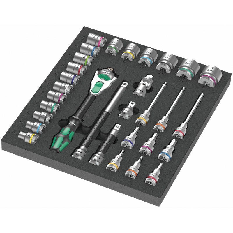 WERA 9720 Inlay Zyklop ratel 1/2" Set 105150120001  4013288225207