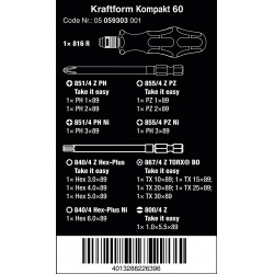 WERA Kraftform Kompakt 60 toolfinder KK60 05059303001 4013288226396