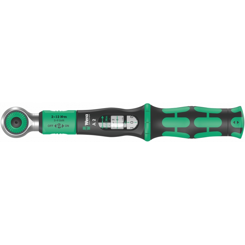WERA Draaimomentsleutel A 2 Safe-Torque 2- 12 Nm 1/4"-zeskantaandrijving 05075801001 4013288223036