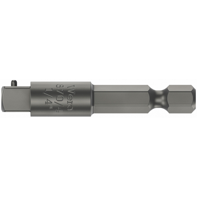 WERA  Adapter, 1/4" 1/4"x50mm , zeskant naar vierkant 870/4 050502050014013288017055