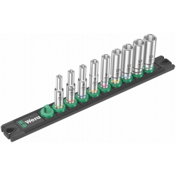 WERA Dop Magneetstrip met 9 lange doppen 05005410001 4013288223210
