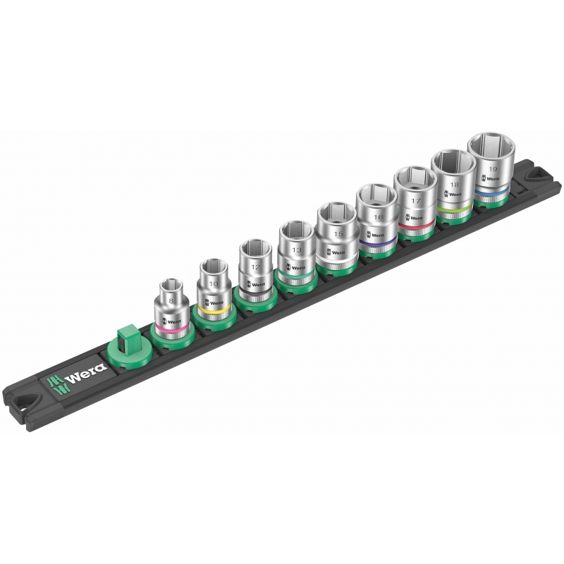 WERA MAGNEETSTRIP B 4 DOPPEN SET,  3/8"  05005430001 4013288223234