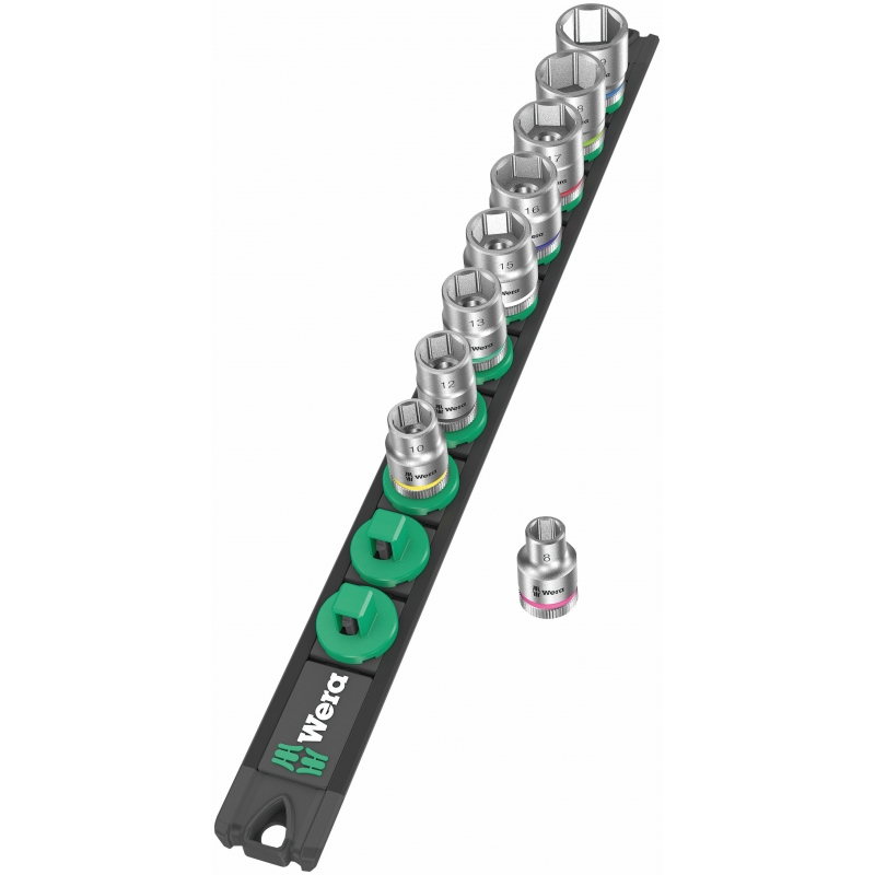WERA MAGNEETSTRIP B 4 DOPPEN SET,  3/8"  05005430001 4013288223234