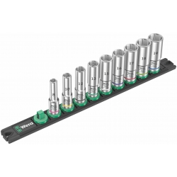 WERA Magneetstrip B, 9-delig lange doppen 3/8"  05005440001 4013288223241