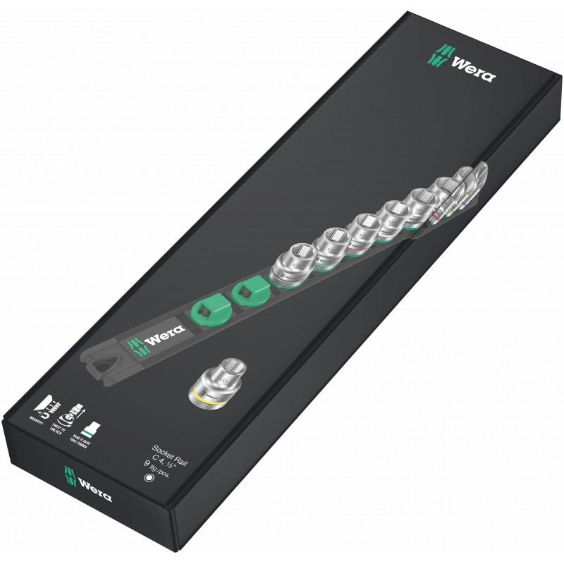 WERA MAGNEETSTRIP B 4 DOPPEN SET,  1/2"  05005460001 4013288223265 WERA MAGNEETSTRIP B 4 DOPPEN SET,  1/2"  05005460001 4013288223265