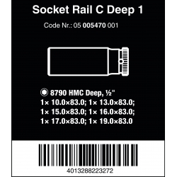 WERA Magneetstrip C, 6-delig lange doppen 1/2"  05005470001 4013288223272 WERA Magneetstrip C, 6-delig lange doppen 1/2"  05005470001 4013288223272