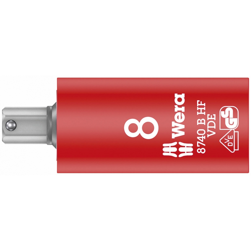 WERA Inbus VDE Bitdop  8.0 x 59 mm-3/8"-aandrijving 05004903001 4313288210166