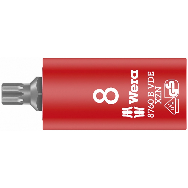 WERA XZN Veeltand VDE Bitdop M10 x 59 mm-3/8"-aandrijving 05 004941 001 4013288211460 WERA XZN Veeltand VDE Bitdop M10 x 59 mm-3/8"-aandrijving 05 004941 001 4013288211460