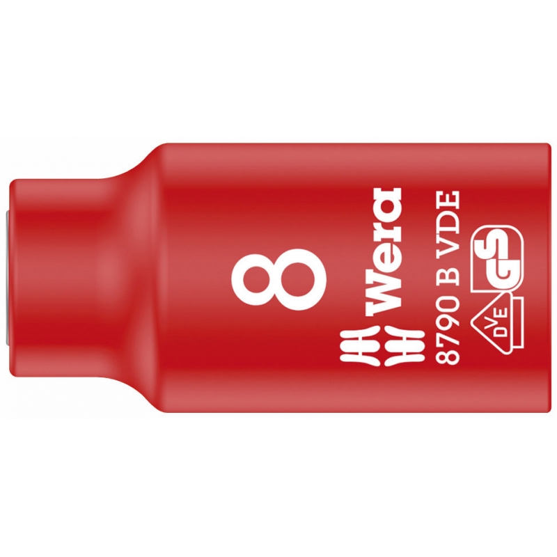 WERA VDE Dop 8.0 x 46.0 mm-3/8"-aandrijving 05004952001 4013288192950
