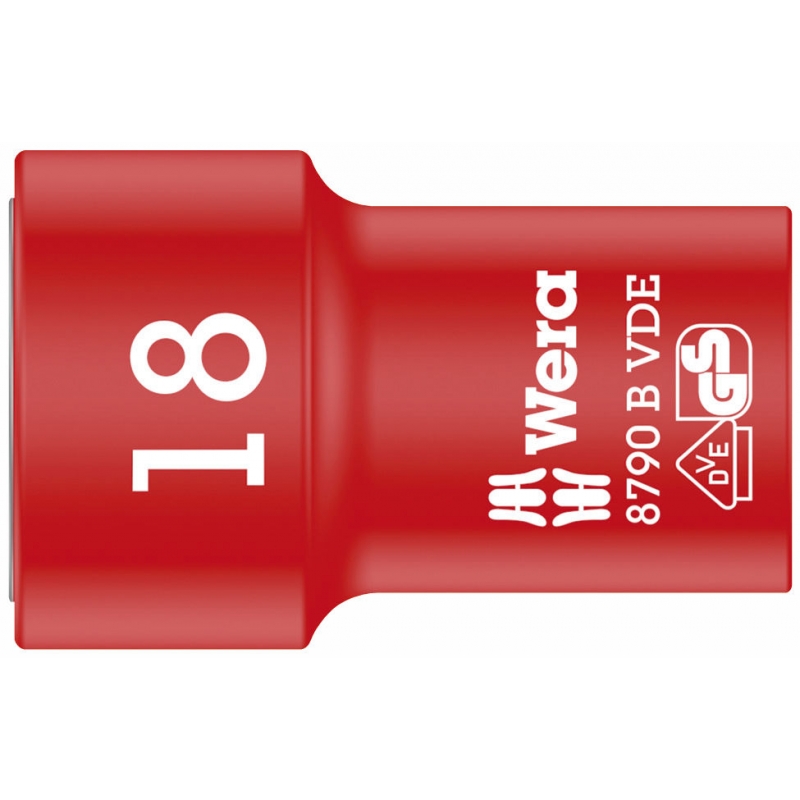 WERA VDE Dop 18.0 x 46.0 mm-3/8"-aandrijving 05004962001 4013288193056