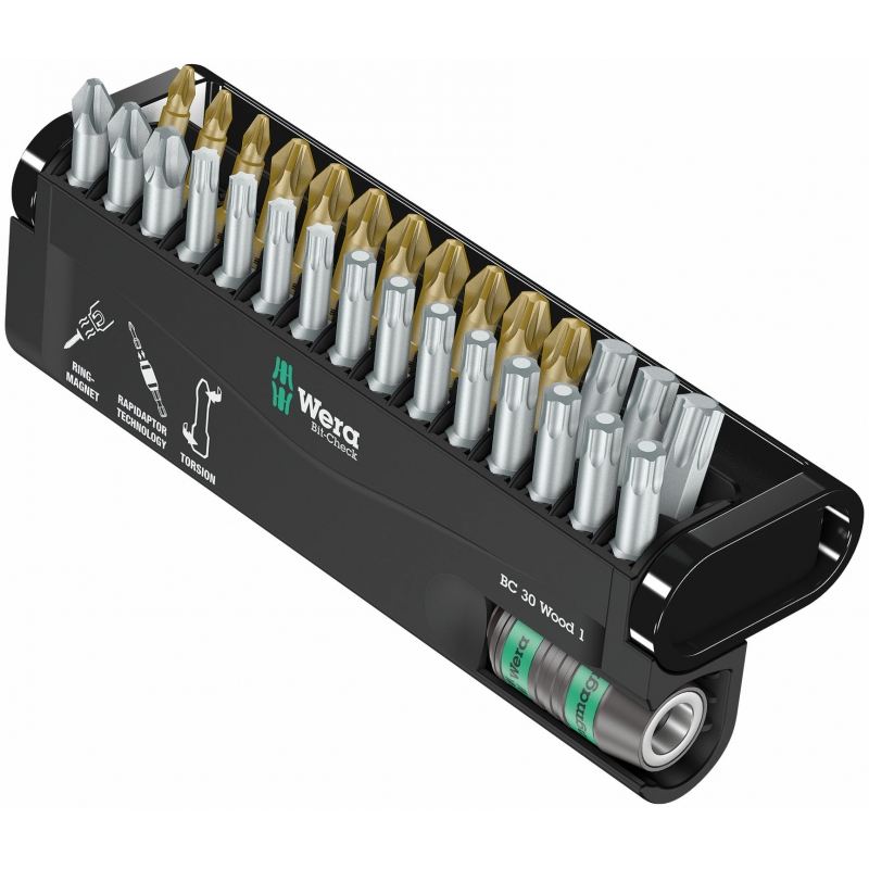 WERA Bit-Check 30 Wood 1 30-delig 05057433001 4013288179807