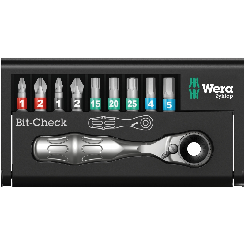 WERA Bit-Check 10 Zyklop mini BiTorsion 1, 30-delig 05057418001 4013288195951