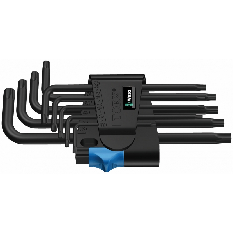WERA 967/9 TORX® HF 1 Stiftsleutelset met vasthoudfunctie, Blacklaser 05024244001 4013288104953