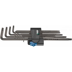 WERA 967/9 TORX® XL HF 1 Lange stiftsleutelset met vasthoudfunctie, Blacklaser 05024450001 4013288193513