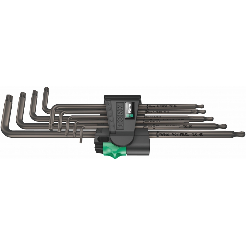 WERA  TORX®-kogelkop sleutelset extra lang 967/9 TX XL 1 05024460001 4013288193520