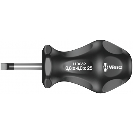WERA Carburateur/Stubby schroevendraaier sleuf 1.2x6.5x25 mm 336 WERA Carburateur/Stubby schroevendraaier sleuf 1.2x6.5x25 mm 336