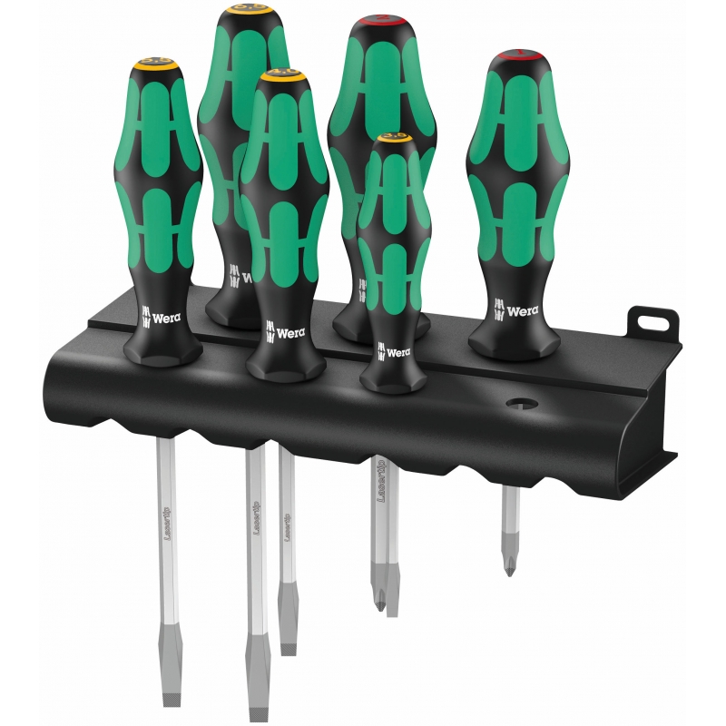 WERA 334 SK/6 Schroevendraaierset Kraftform Plus Lasertip en sleutelhulp 05007680001 4013288111418