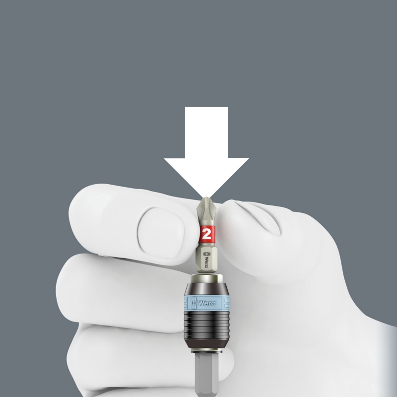 WERA 3816 R Bits-Handhouder met Rapidaptor snelwisselhouder RVS 05051465001 4013288127570