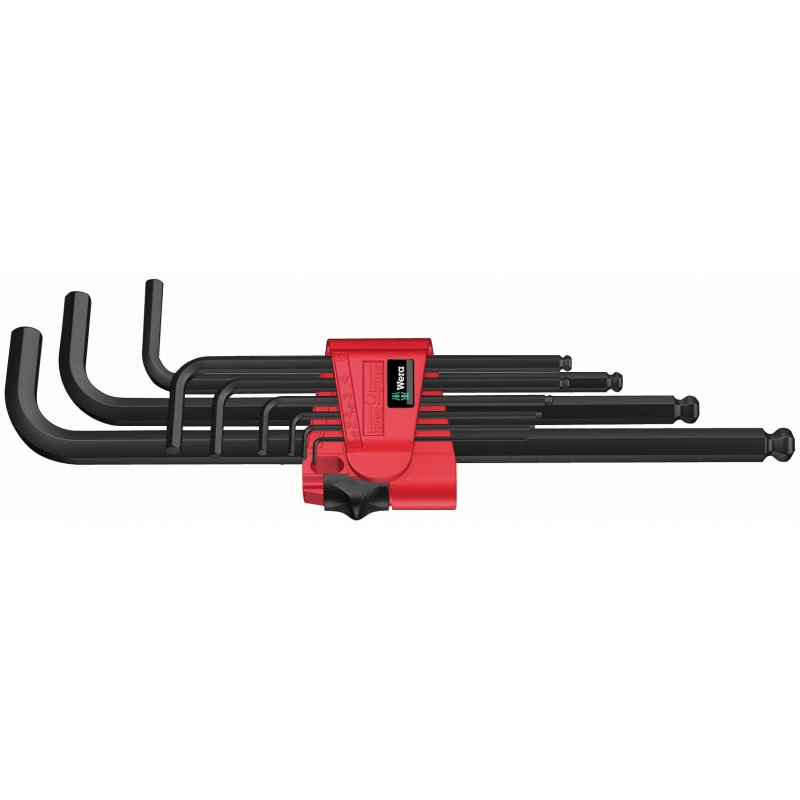 WERA Lange inbussleutelset 950/9 metrisch, BlackLaser 9-delig 05022086001 4013288104809