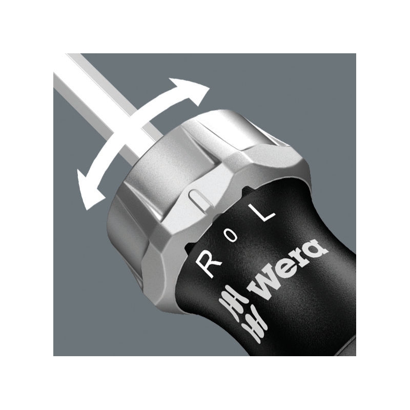 WERA Kraftform Kompakt 27 RA 1 Ratelhandgreep, 1/4", 7-delig 05073660001 4013288156051