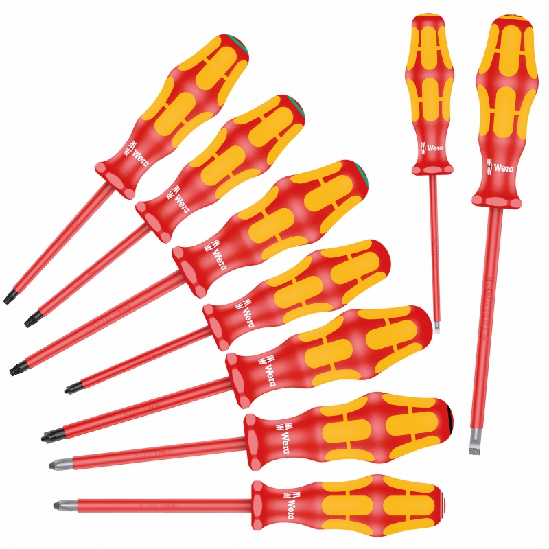 WERA 160 i/162 i/167 i/9 Schroevendraaierset Kraftform Plus Serie 100 05133355001 4013288160065 WERA 160 i/162 i/167 i/9 Schroevendraaierset Kraftform Plus Serie 100 05133355001 4013288160065