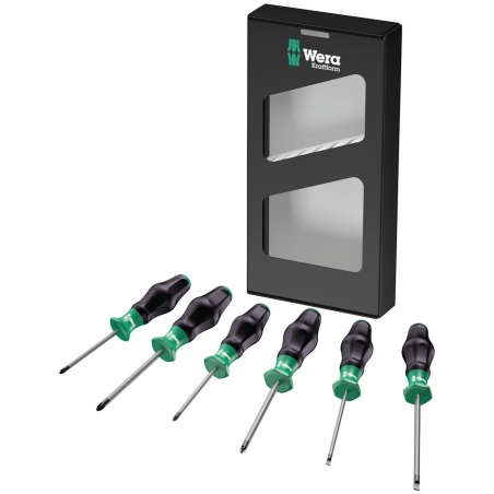 Wera 6-delige Kraftform Comfort schroevendraaierset - PZ/S 031551 Wera 6-delige Kraftform Comfort schroevendraaierset - PZ/S 031551