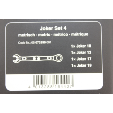 WERA Joker steeksleutelset 4 delig WERA Joker steeksleutelset 4 delig