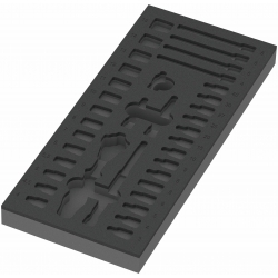 WERA 9820 lege inlay voor 8000 A Zyklop ratel 1/4" Set 1  05137320001 4013288225450