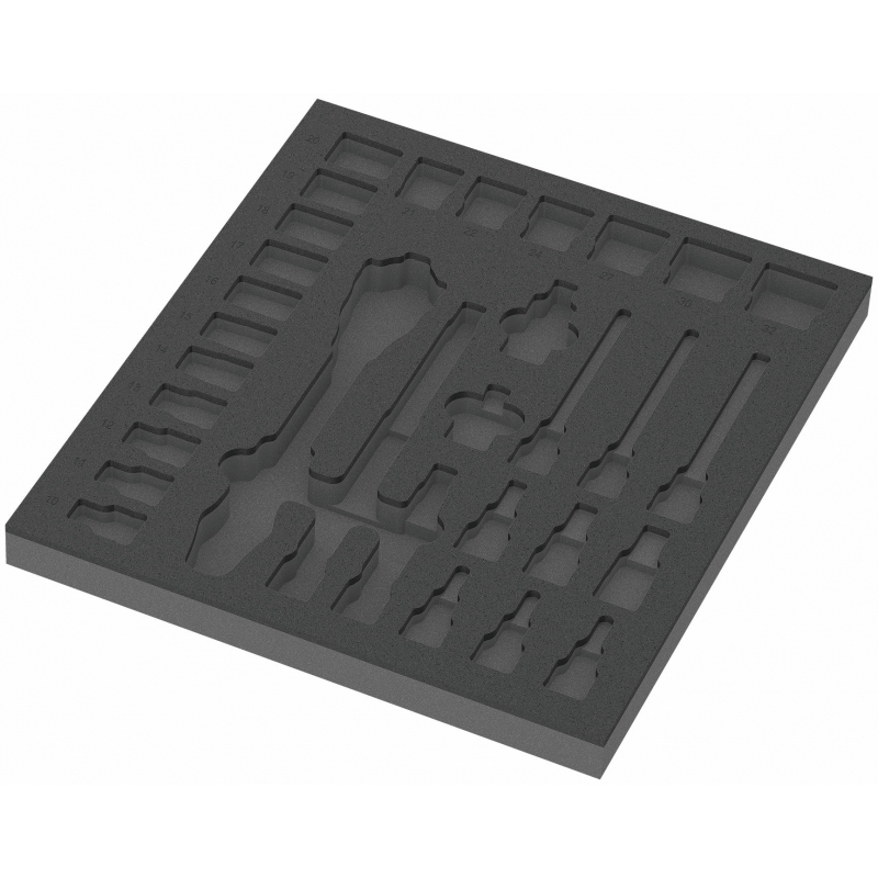 WERA 9822 lege inlay voor 8000 C Zyklop ratel 1/2" Set 1  05137322001 4013288225474