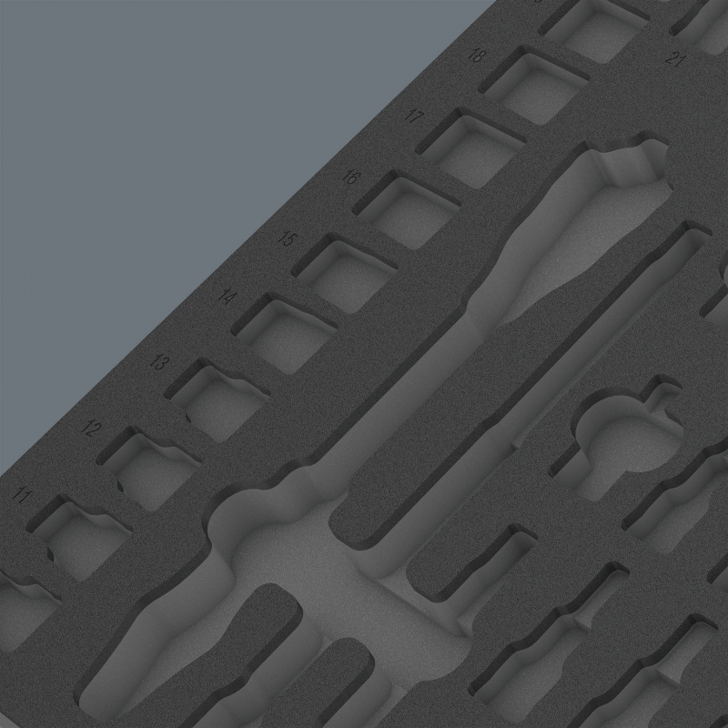 WERA 9822 lege inlay voor 8000 C Zyklop ratel 1/2" Set 1  05137322001 4013288225474