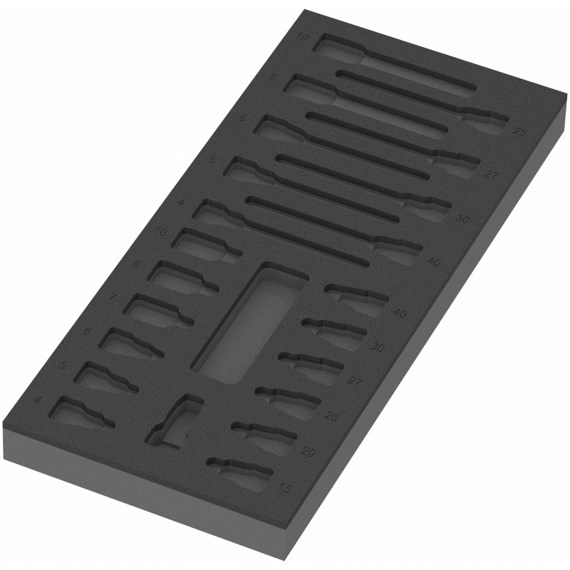 WERA 9823 Inlay voor Zyklop B 3/8" bitdoppen Set 1  05137323001 4013288225481