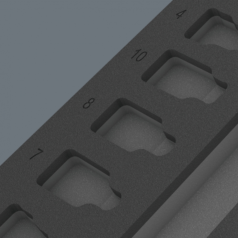 WERA 9823 Inlay voor Zyklop B 3/8" bitdoppen Set 1  05137323001 4013288225481