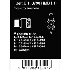 WERA BELT B 1 ZYKLOP DOPPEN SET, MET VASTHOUDFUNCTIE, 3/8\\" -AANDR... WERA BELT B 1 ZYKLOP DOPPEN SET, MET VASTHOUDFUNCTIE, 3/8\\" -AANDR...