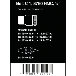 WERA BELT C 1 ZYKLOP DOPPEN SET, MET VASTHOUDFUNCTIE, 1/2\\" -AANDR...
