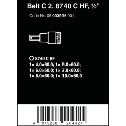 WERA BELT C 2 ZYKLOP INBUS/BINNENZESKANT BITDOPPEN SET, MET VASTHOU... WERA BELT C 2 ZYKLOP INBUS/BINNENZESKANT BITDOPPEN SET, MET VASTHOU...