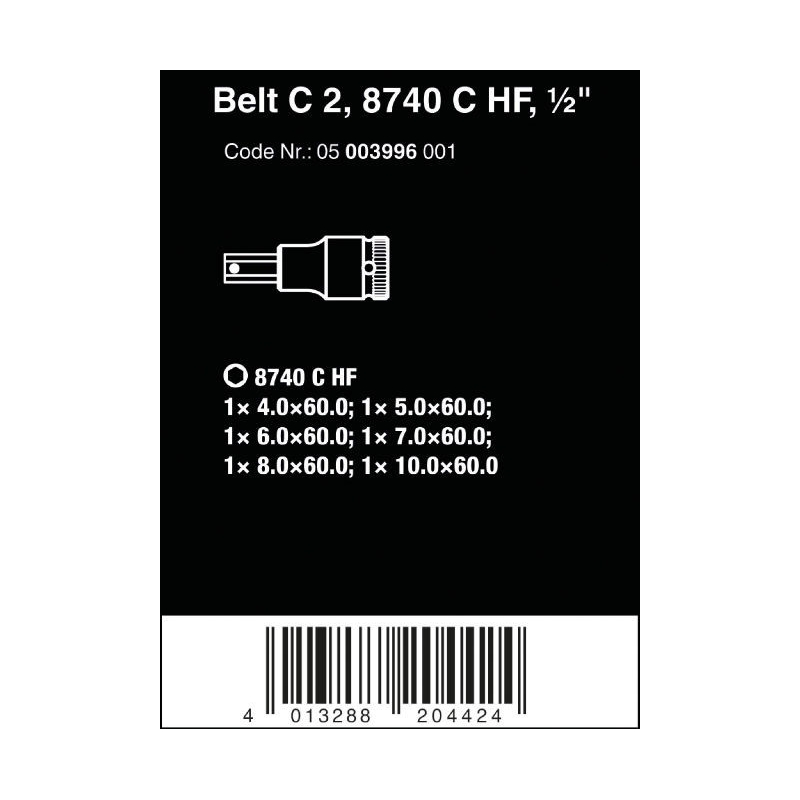 WERA BELT C 2 ZYKLOP INBUS/BINNENZESKANT BITDOPPEN SET, MET VASTHOU... WERA BELT C 2 ZYKLOP INBUS/BINNENZESKANT BITDOPPEN SET, MET VASTHOU...
