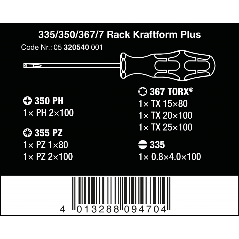 WERA Kraftform 7-delig universeel - WeraGereedschap.nl WERA Kraftform 7-delig universeel - WeraGereedschap.nl