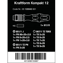WERA Kraftform Kompakt 12, micro - WeraGereedschap.nl WERA Kraftform Kompakt 12, micro - WeraGereedschap.nl