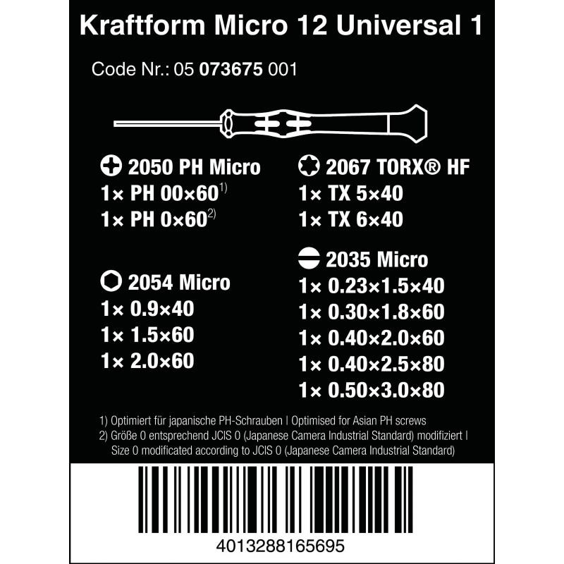 WERA Kraftform Micro-Set/12 SB. - WeraGereedschap.nl
