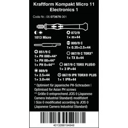 WERA Kraftform Kompakt Micro 11 Electronics 1 - WeraGereedschap.nl