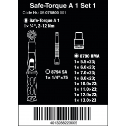 WERA 2-12 Nm Momentsleutelset A 1 Torque 1 075830  4013288223005