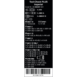 WERA Tool-Check PLUS-Imperial(in inches) 056491  4013288178756 WERA Tool-Check PLUS-Imperial(in inches) 056491  4013288178756