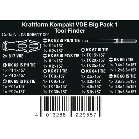 Lame De Tournevis Isolée VDE Wera Kraftform Kompakt 60 - 0,4x2,5x157mm - Pour Travaux électriques Sécurisés - 3