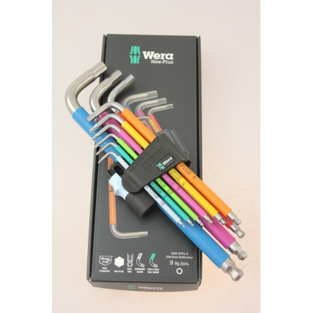 WERA Inbussleutelset RVS 3950 SPKL/9 SM Multicolour