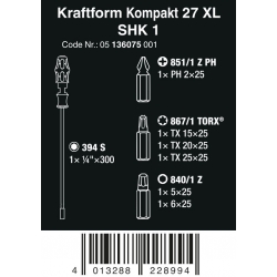 WERA Kraftform Kompakt 27 1, 7-delig(300mm) 4013288228994 05136075001 WERA Kraftform Kompakt 27 1, 7-delig(300mm) 4013288228994 05136075001